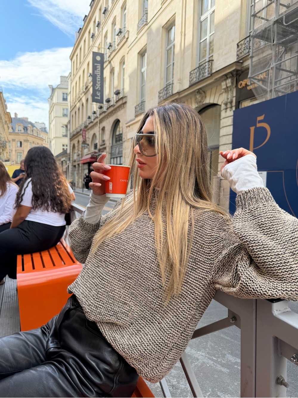 Neutral Beige Knit Sweater - Women's Relaxed Pullover